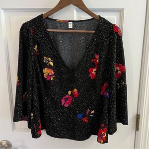 BP Black Floral Women's Blouse